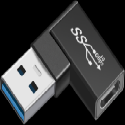 90 degree USB3.0 A male to C female adapter 